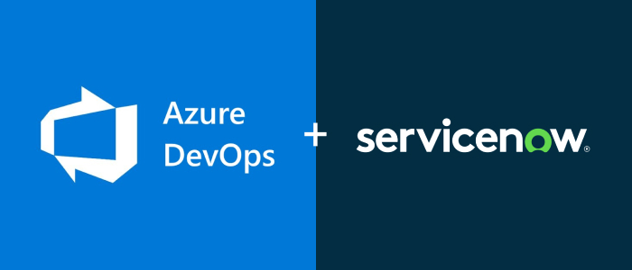 Azure DevOps and ServiceNow logo next to one another