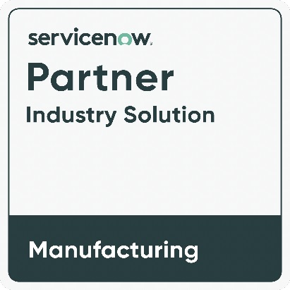 ServiceNow Partner Industry Solution Manufacturing badge