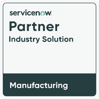 ServiceNow Industry Solution Partner Manufacturing Badge