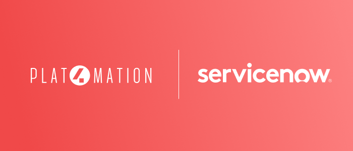 Plat4mation x ServiceNow logos