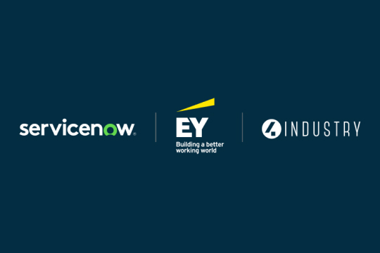 ServiceNow, EY and 4Industry logos