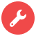 red icon with tool in the middle. used as a visual for Servicenow workflows & servicenow flow designer blog