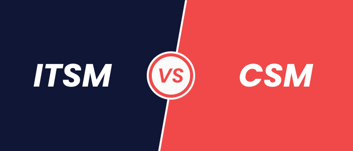 banner visual for ServiceNow ITSM VS CSM blog