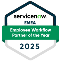 Servicenow EMEA Employee workflow partner of the year 2025 award