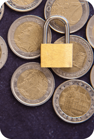 Locker on euro coins